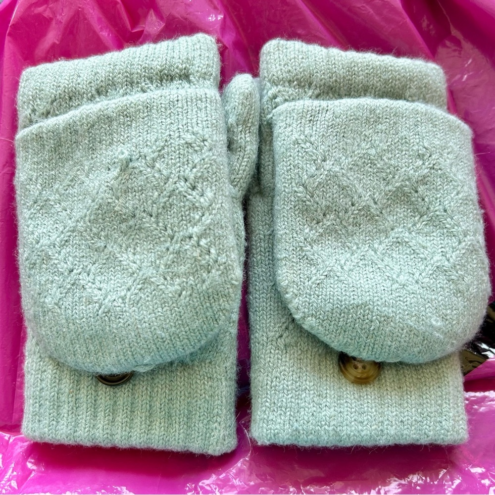 Urban outfitters Blueish green convertible mittens/fingerless gloves